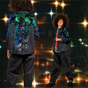 Jean Sequin Jacket
